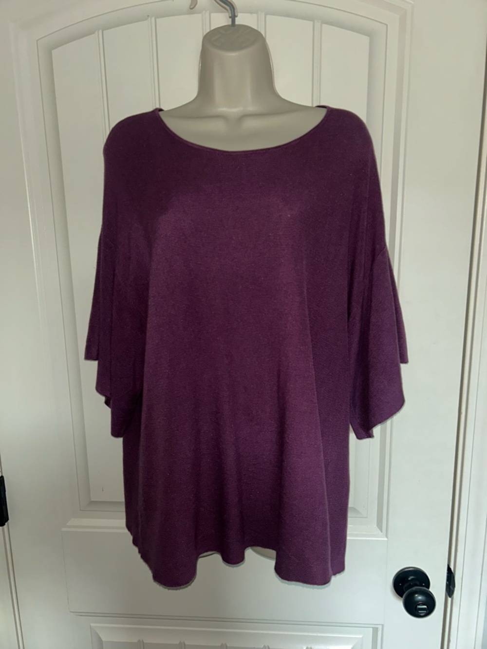 NEW Eileen Fisher Woman Plum Purple Oversized Knit Top Sz 2X
